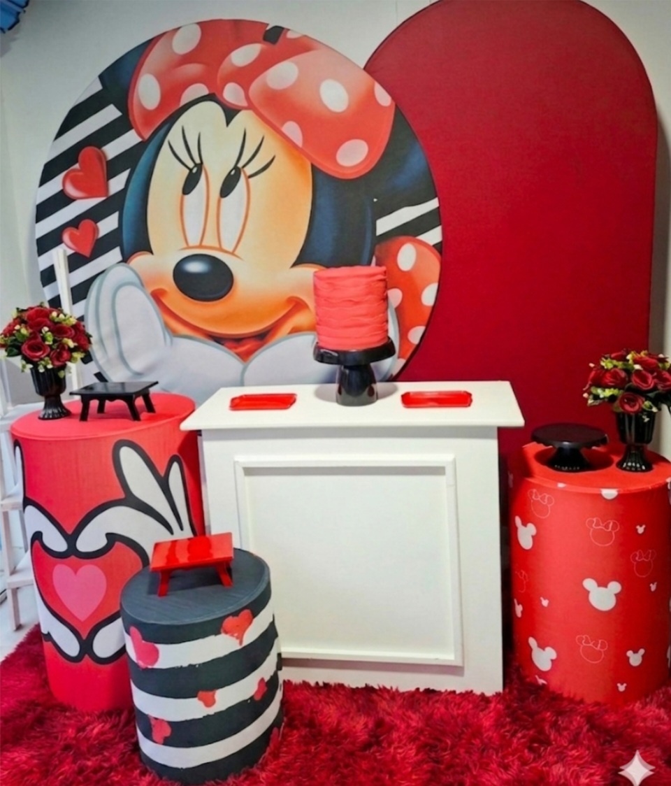 Minnie Vermelha Kit Premium - Pegue e monte Festança 