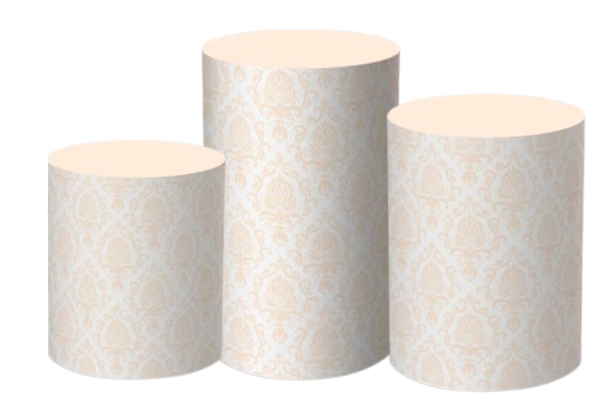 Capas Cilindros Bordados (Bodas de Coral) - Pegue e monte Festança 