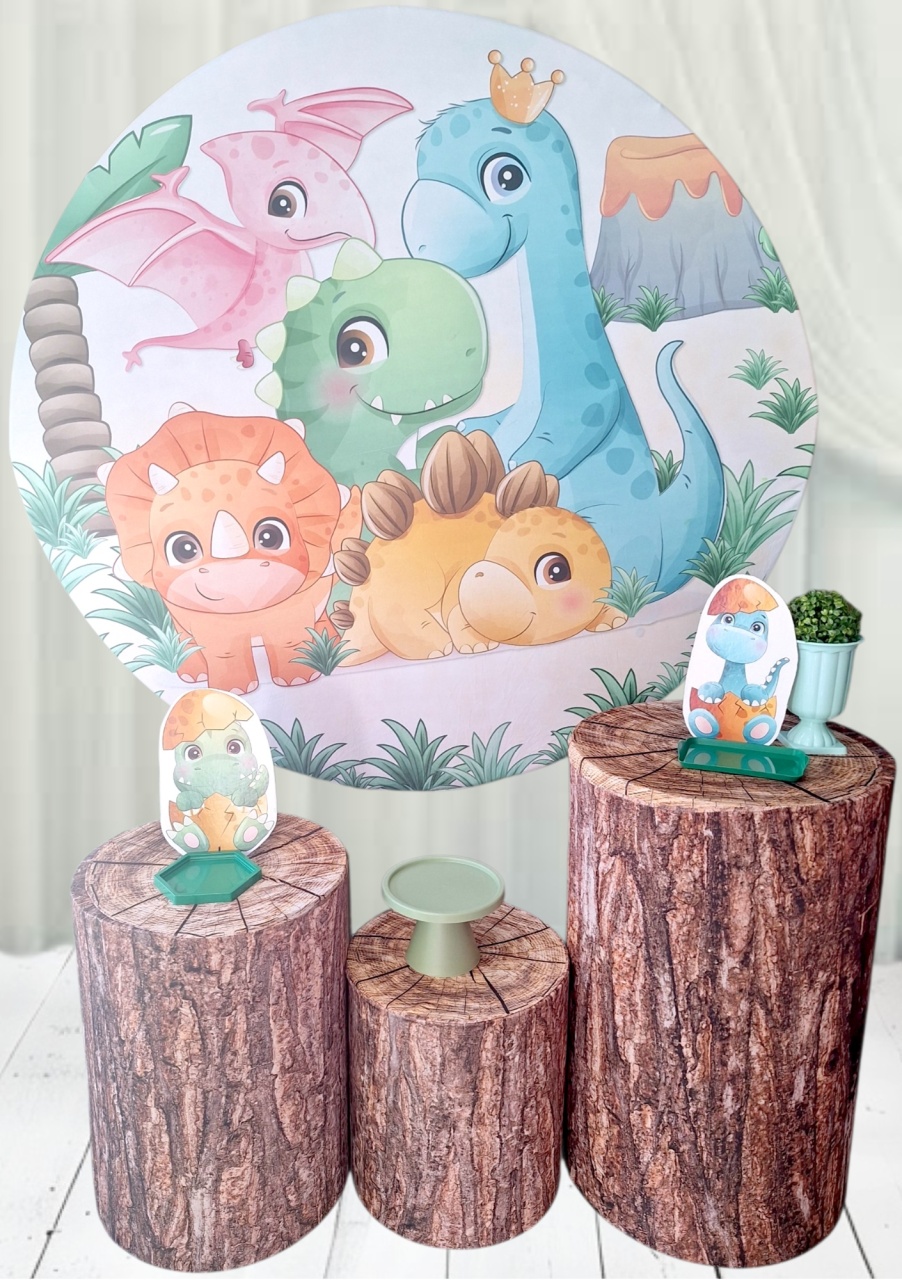Dinossauro Cute Verde Básico  - Pegue e monte Festança 
