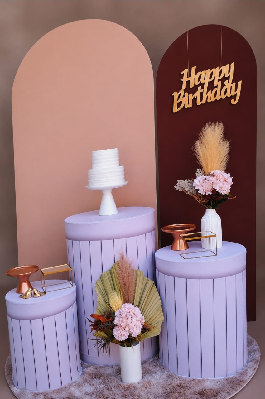 Kit Tema Marron Com Bege - Lena Fest