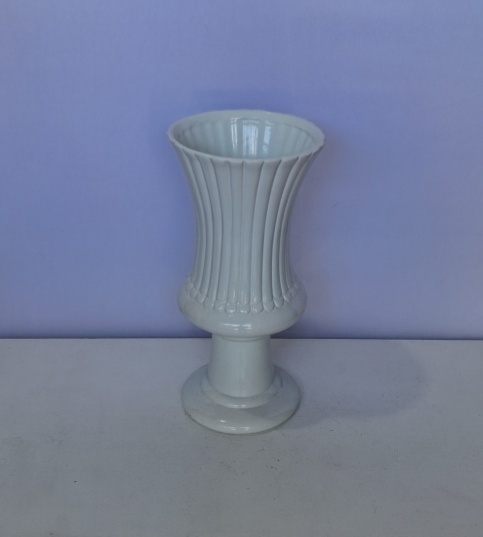 Vaso de Cerâmica Branco 28X15Cm - Lena Fest