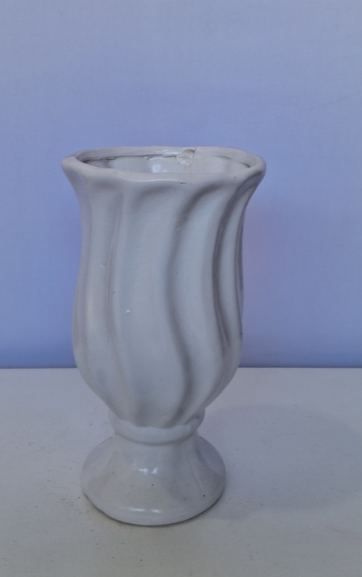 Vaso Cerâmica Grande Branco - Lena Fest