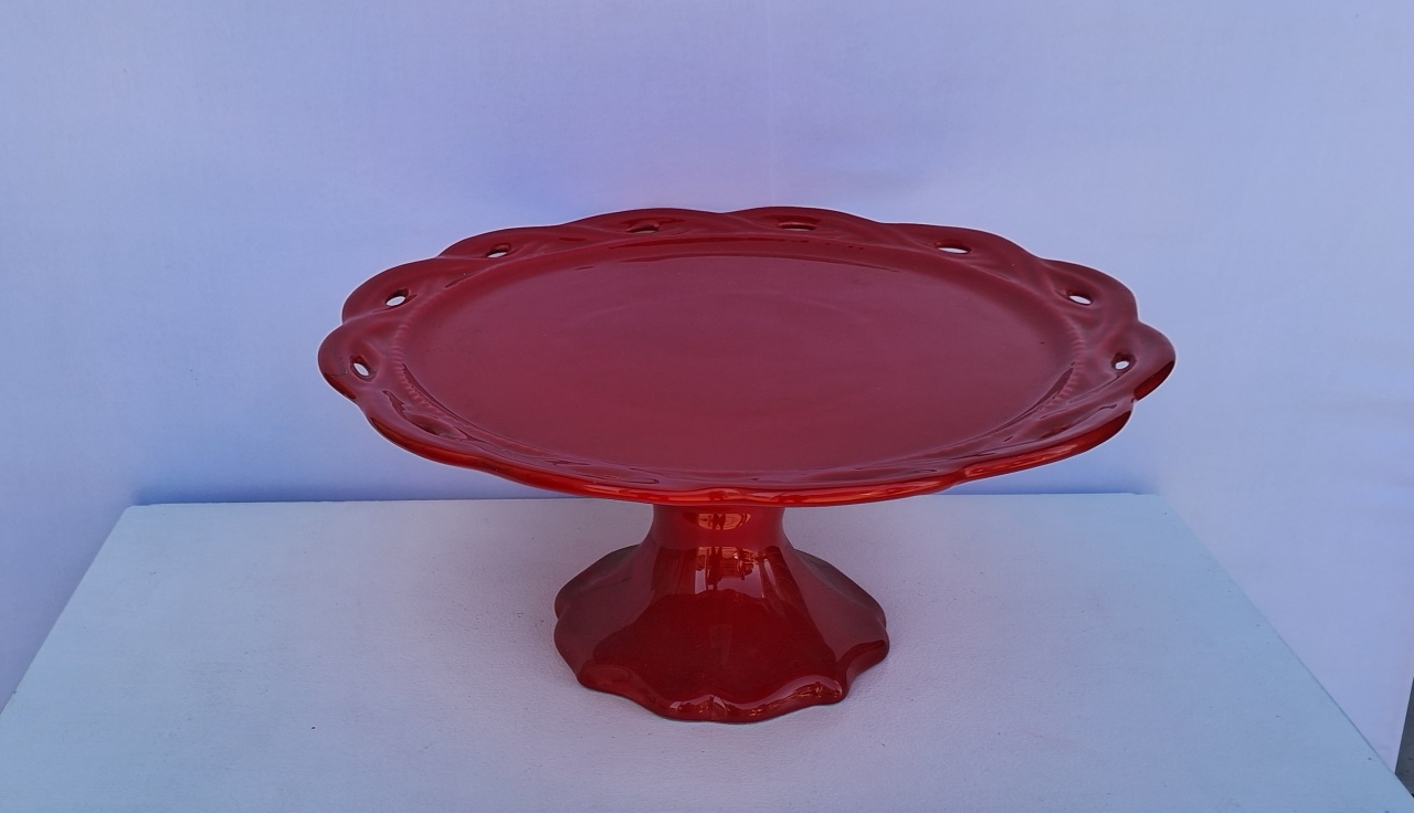 Boleira Grande Vermelha 38 de Diametro Altura 17 Cm - Lena Fest