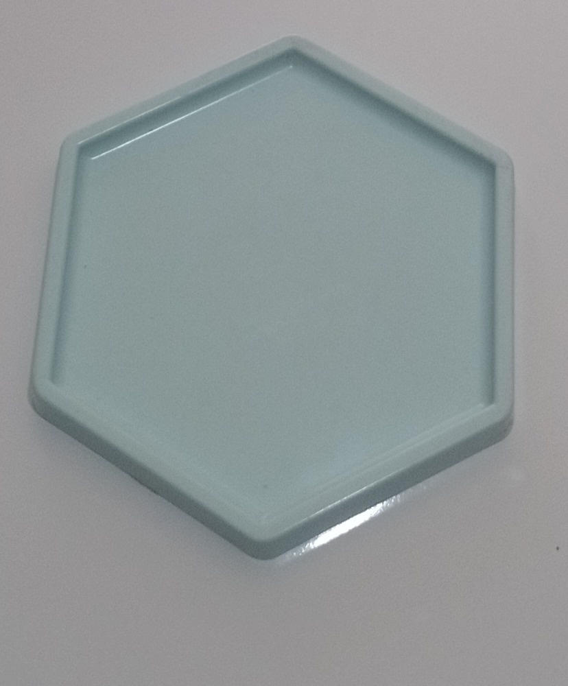 Bandeija Plastico Sextavada  Pequena Verde Agua  - Lena Fest