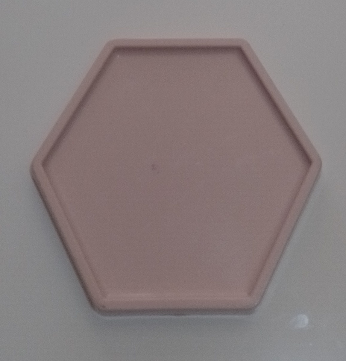 Bandeija Plastico Sextavada  Pequena Rosa - Lena Fest