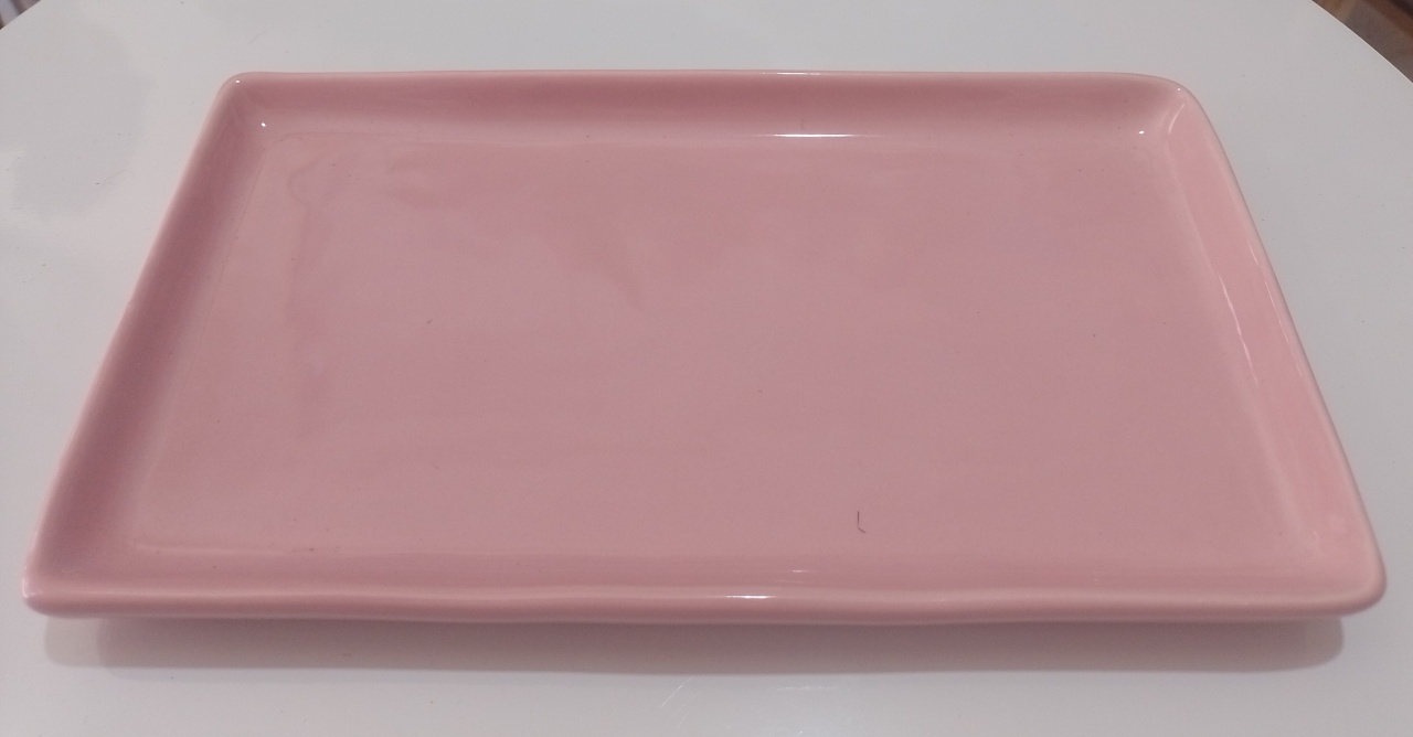 Bandeija Porcelana Rosa  Lisa - Lena Fest