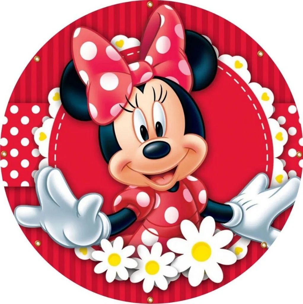Painel de Tecido Minnie Vermelho  - R&A Pegue e Monte