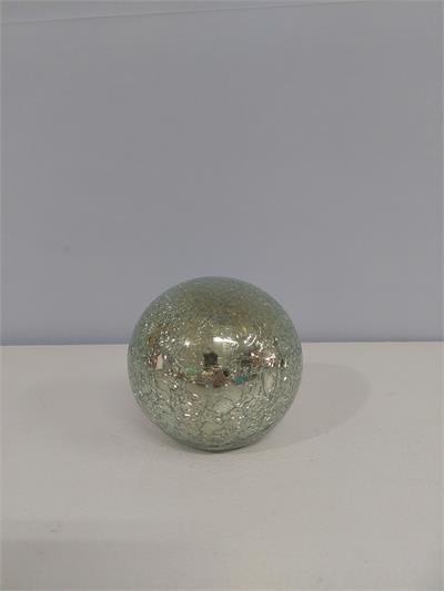 Bola de Vidro Trincado Alt 10Cm X 10Cm - BB Festas Aluguel 