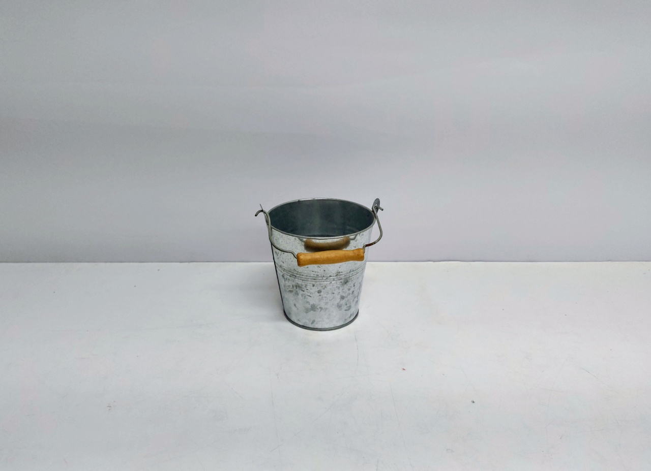 Cachepo de Metal Galvanizado 11Cm Alt X 12Cm Diametro  - BB Festas Aluguel 
