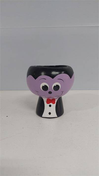 Cachepô Drácula Louça (Halloween) 13Cm X 10Cm - BBFestasAluguel 