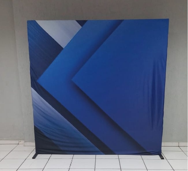 Painel Azul Escuro 3D 3M X 2M (Bb Festas) - BB Festas Aluguel 