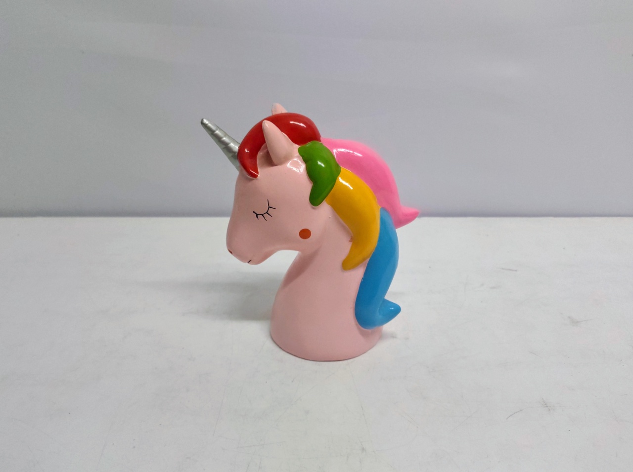 Cabeça de Unicornio Rosa Com Detalhe Colorido  - BB Festas Aluguel 