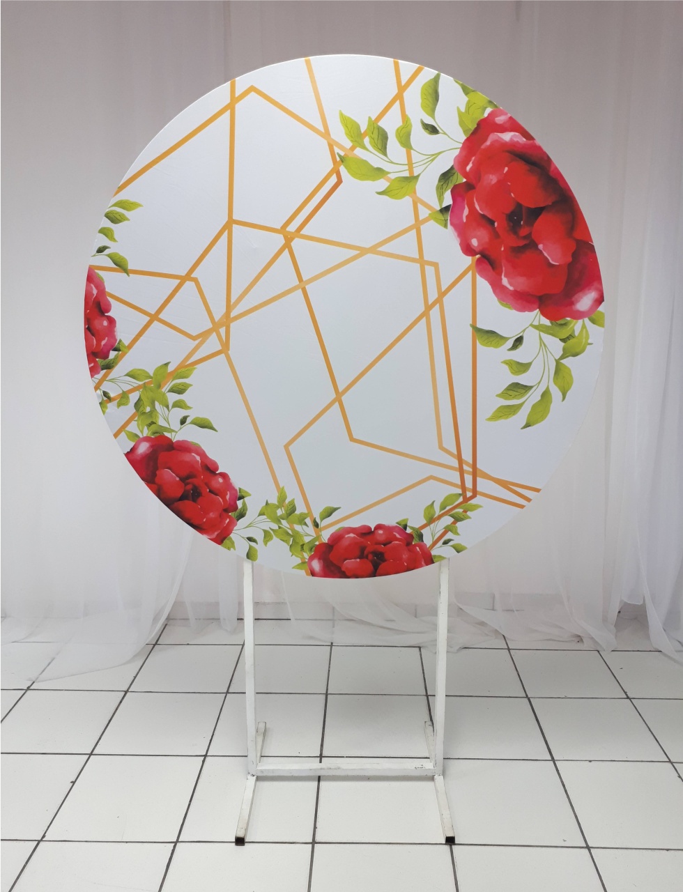 Painel Sublimado Redondo Tropical 3 1,30Cm - BBFestasAluguel 