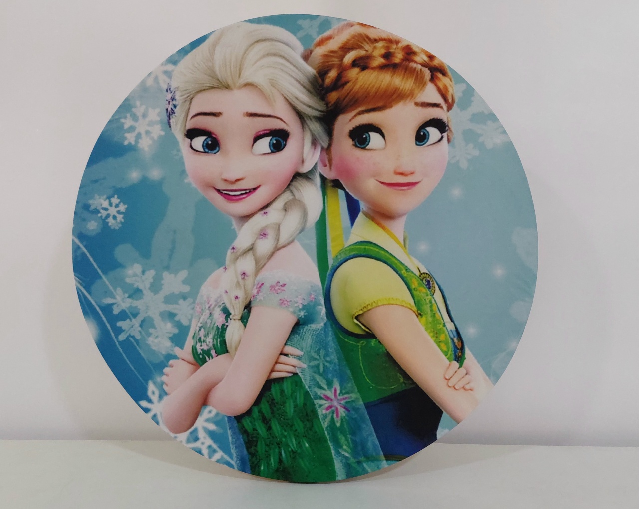 Painel Sublimado Redondo Frozen 60Cm  - BB Festas Aluguel 