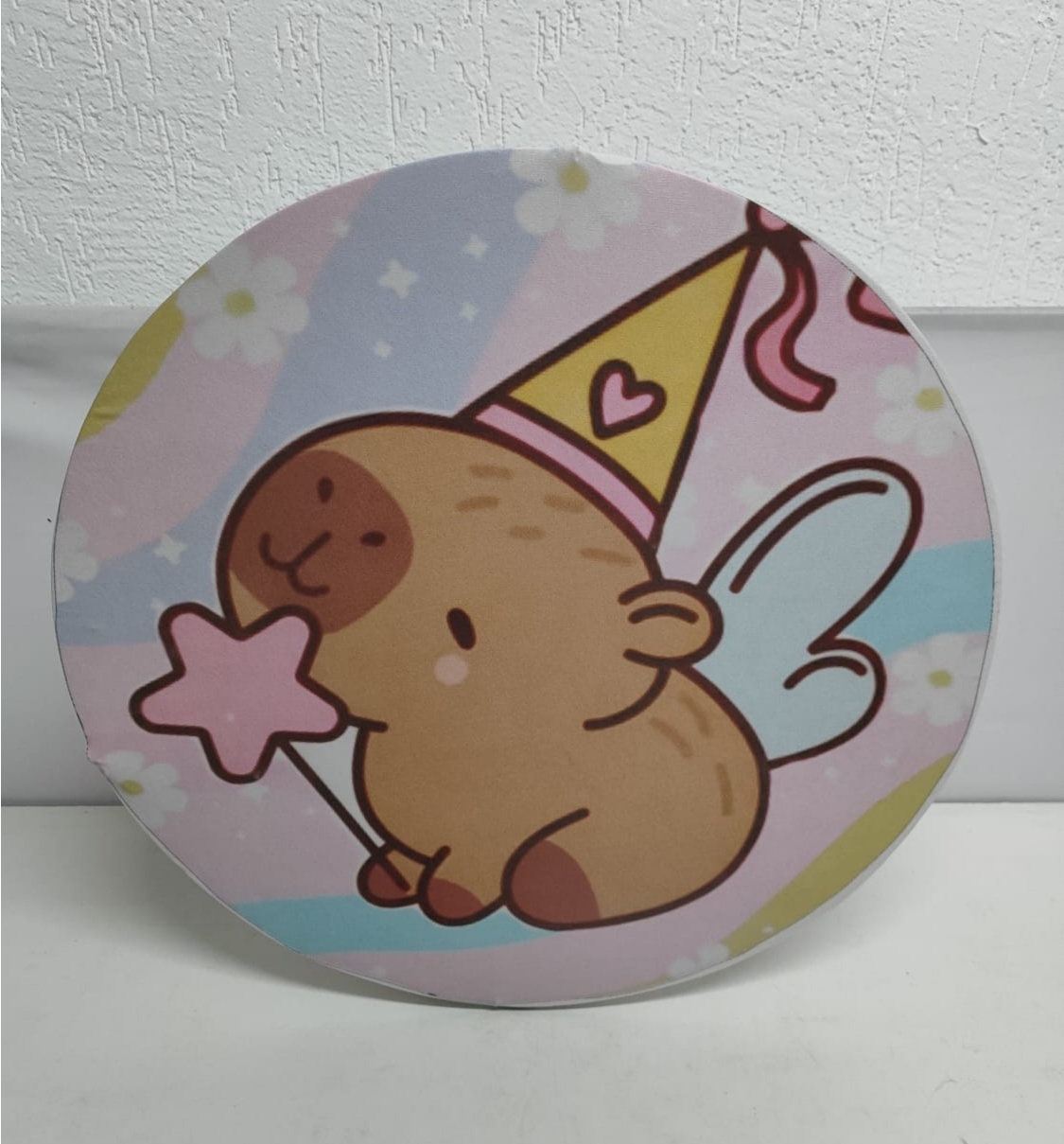 Painel Sublimado Redondo Capivara Baby 60Cm - BBFestasAluguel 