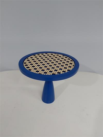 Porta Doce Alto Mdf Com Renda Azul Royal 20Cm X 22Cm - BB Festas Aluguel 