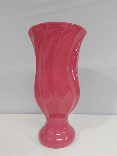 Vaso Ondulado Gg Pink 34Cm X 17Cm - BB Festas Aluguel 