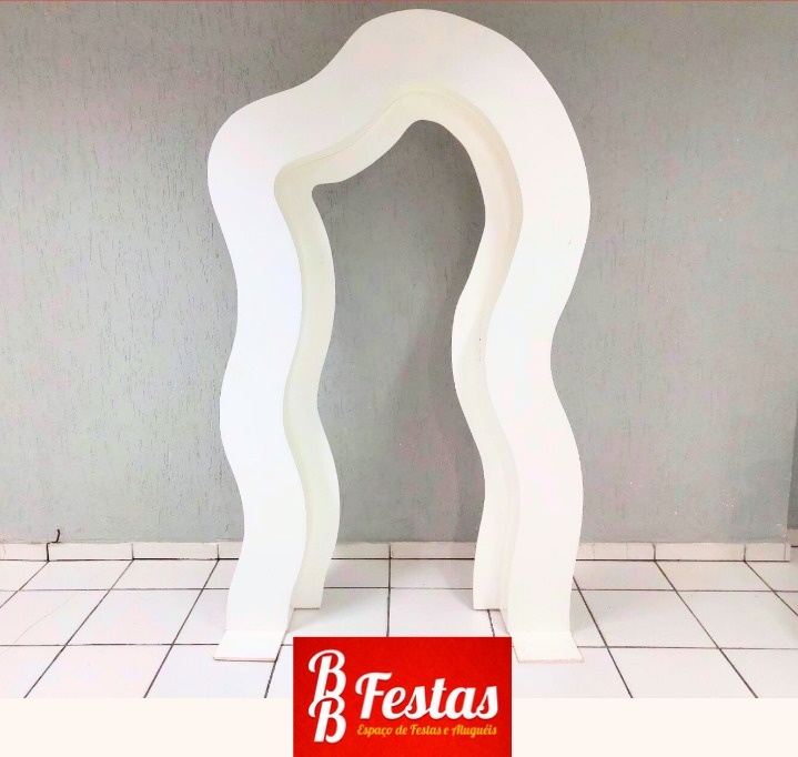 Painel Orgânico 3D Branco 2M Alt X 1M Larg - BB Festas Aluguel 