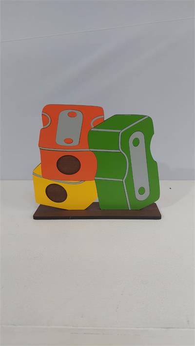 Totem Apontador Em Mdf (Abc) 20Cm X 20Cm - BB Festas Aluguel 