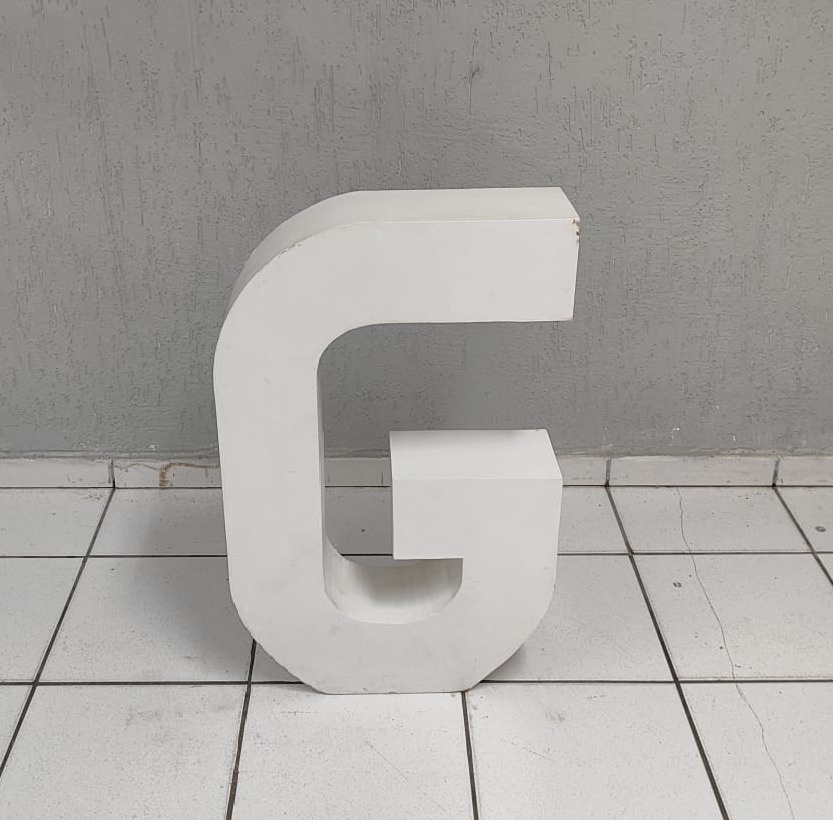 Letra G Mdf 80Cm - BB Festas Aluguel 