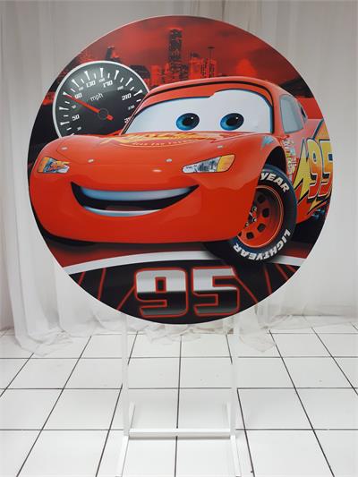 Painel Sublimado Redondo Macqueen 1,30Cm - BBFestasAluguel 