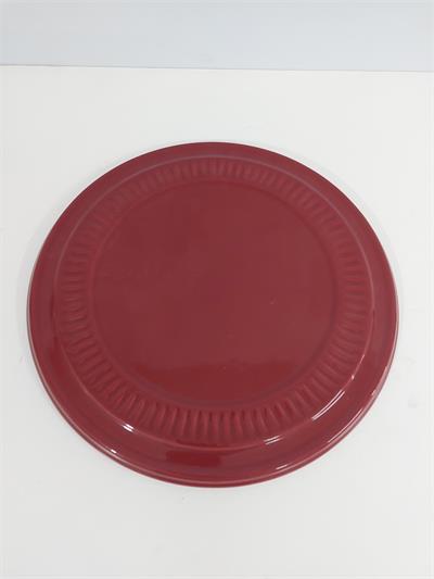 Prato Trabalhado Para Suporte Boleira M Marsala 30Cm - BB Festas Aluguel 