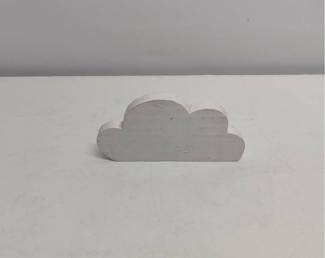 Nuvem Mdf de Mesa M Branco  - BB Festas Aluguel 
