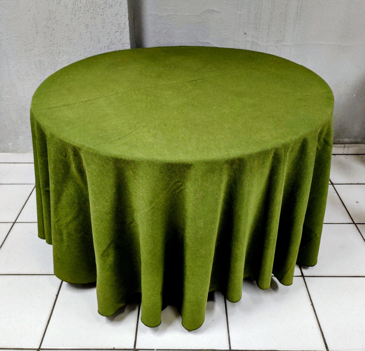 Toalha Redonda Verde Musgo - BBFestasAluguel 