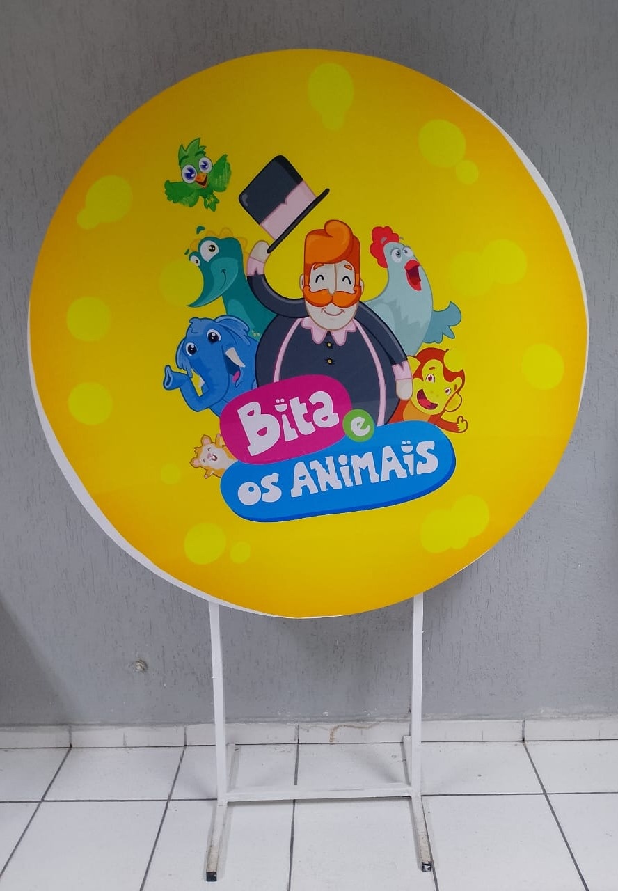 Painel Bita E Os Animais  1,30M (Bb Festas)   - BB Festas Aluguel 