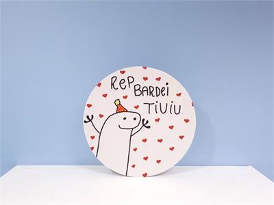 Painel Sublimado Redondo Bento Cake 60Cm - BB Festas Aluguel 