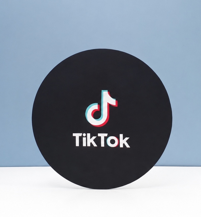 Painel Sublimado Redondo Tiktok 60Cm  - BBFestasAluguel 