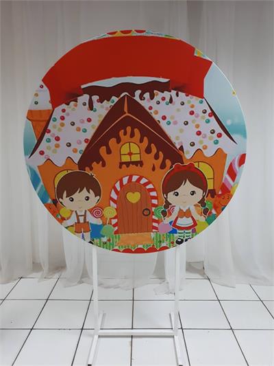 Painel Sublimado Redondo João E Maria 1,30Cm - BB Festas Aluguel 