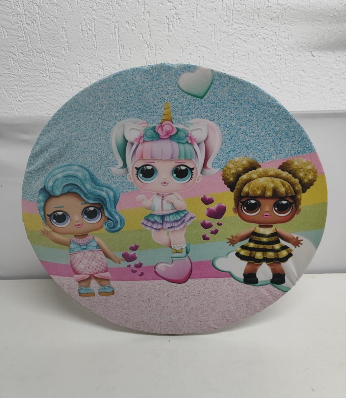 Painel Sublimado Redondo Lol 60Cm  - BB Festas Aluguel 