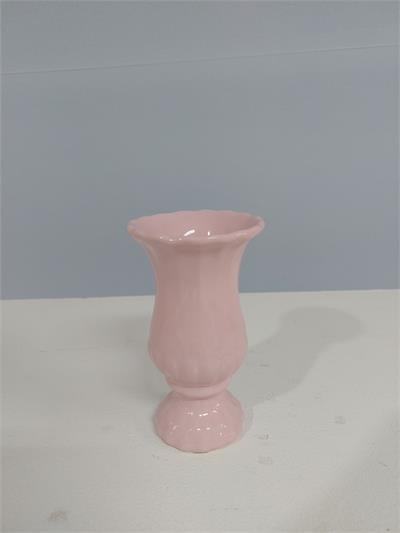 Vaso Babado/P Rosa Claro 13Cm Alt X 7Cm Diametro - BB Festas Aluguel 