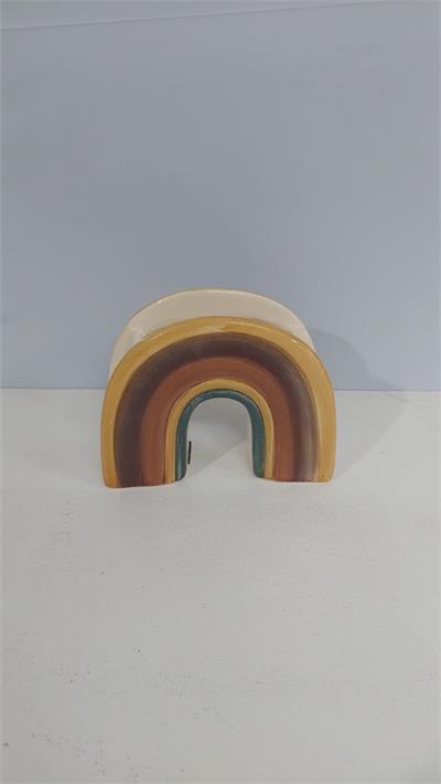 Vaso Arco-Íris Boho Baixo 15Cm X 16Cm - BB Festas Aluguel 