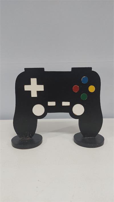 Totem Controle Preto G Em Mdf (Games) 20Cm X 25Cm - BB Festas Aluguel 