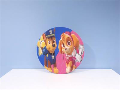 Painel Sublimado Redondo Patrulha Canina (Casal) 60Cm - BB Festas Aluguel 