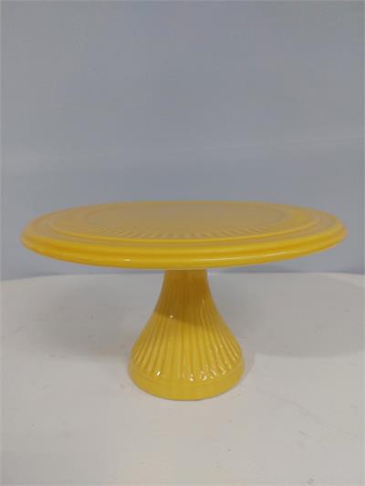 Porta Doce Alto Amarelo 17Cm Alt X 30Cm Diametro - BB Festas Aluguel 