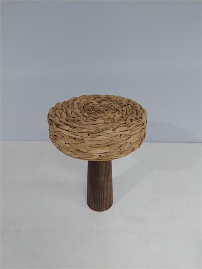Porta Doce Alto Mdf Rústico Com Palha 27Cm X 20Cm - BB Festas Aluguel 