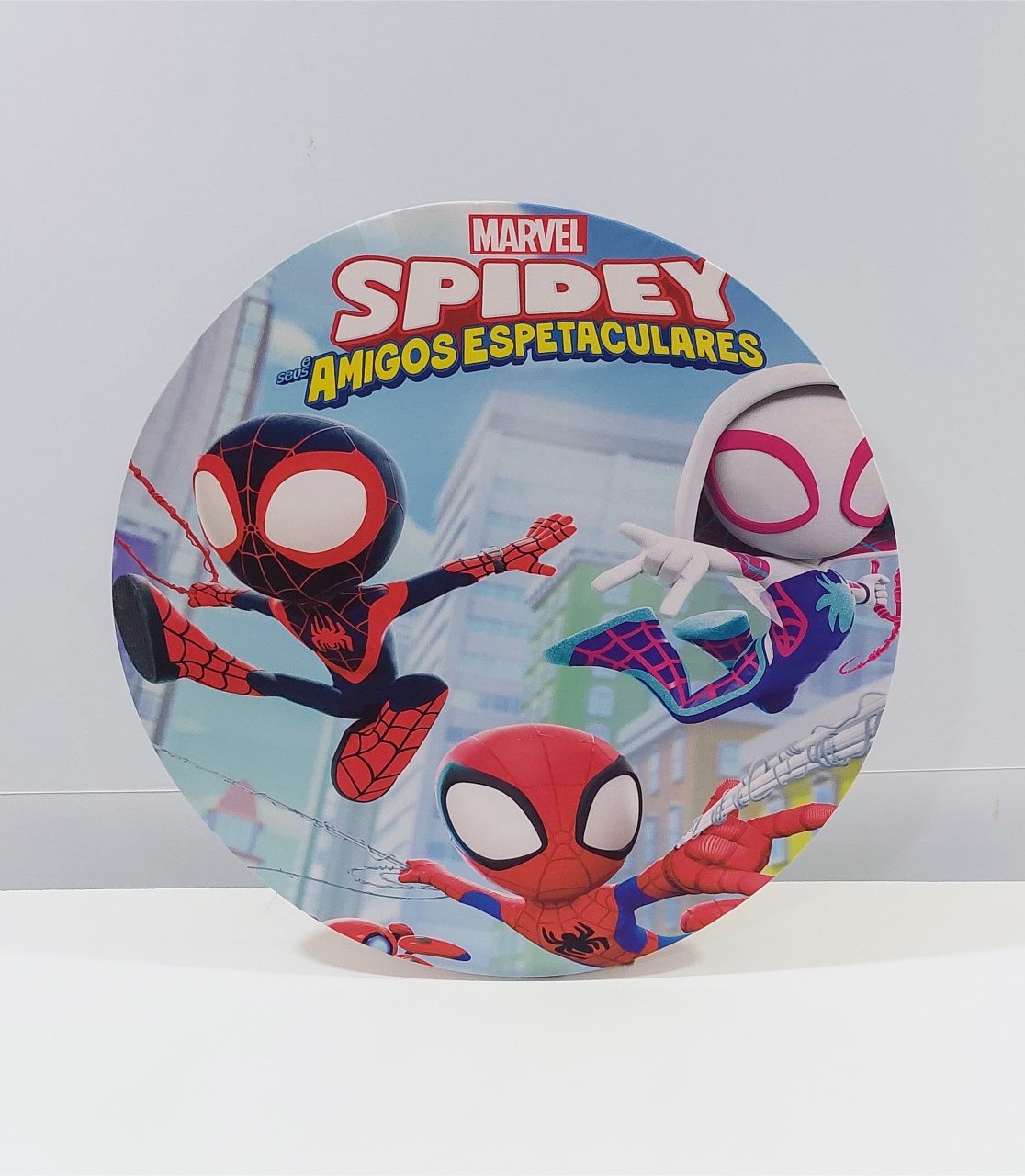Painel Sublimado Redondo Homem Aranha 60Cm - BB Festas Aluguel 