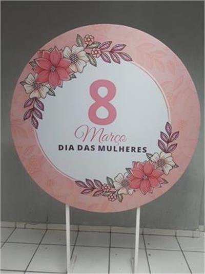 Painel Sublimado Redondo Dias das Mães 1,30Cm - BB Festas Aluguel 