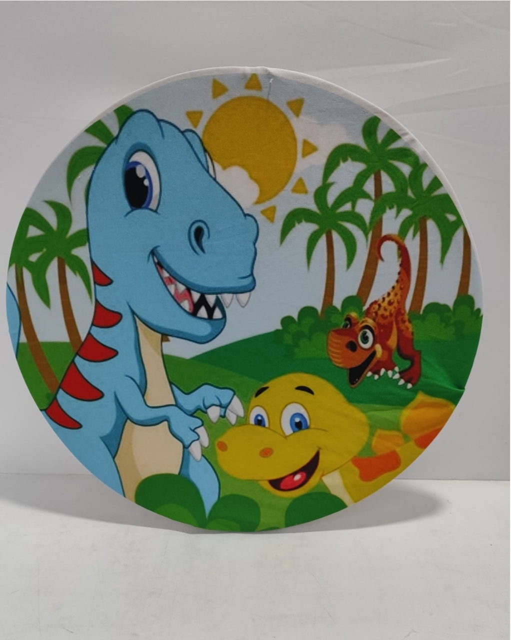 Painel Sublimado Redondo Dinossauros (Modelo B) 60Cm - BBFestasAluguel 
