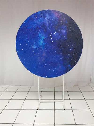 Painel Sublimado Redondo Galaxia 1,30Cm - BB Festas Aluguel 
