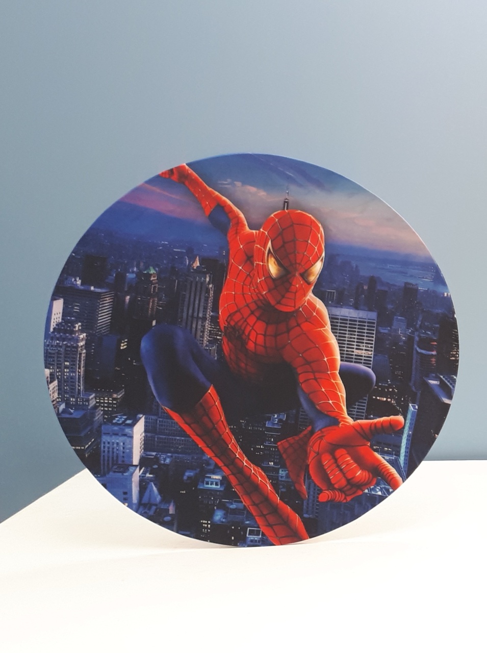 Painel Sublimado Redondo Homem Aranha 60Cm - BB Festas Aluguel 