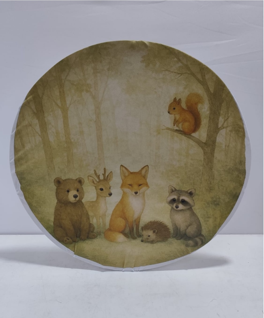 Painel Sublimado Redondo Bosque Encantado (Modelo D) 60Cm - BBFestasAluguel 