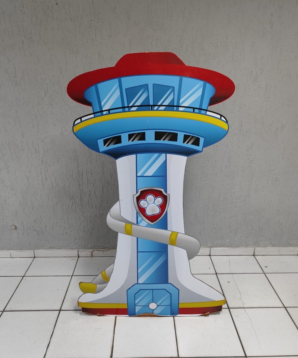 Totem de Chão Torre Patrulha Canina 1,50M X 80Cm - BB Festas Aluguel 