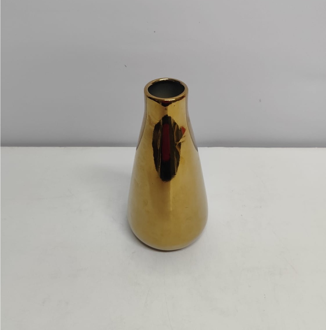 Vaso Cilindro Gota Dourada 25Cm Alt X 12Cm Diametro  - BB Festas Aluguel 