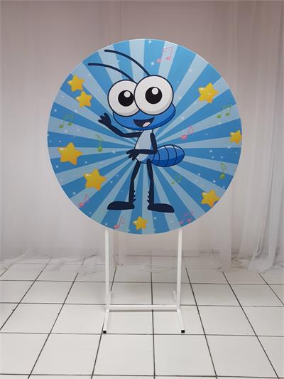 Painel Sublimado Redondo Bob Zoom 1,30Cm - BB Festas Aluguel 