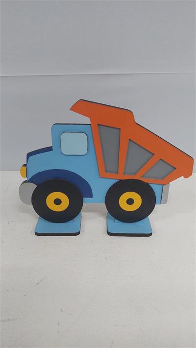 Totem Caminhão Caçamba  Em Mdf (Cosntrutor) 20Cm X 18Cm - BB Festas Aluguel 