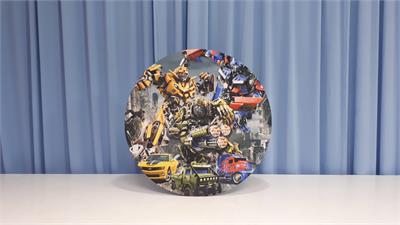 Painel Sublimado Redondo Trasnformers 60Cm - BB Festas Aluguel 